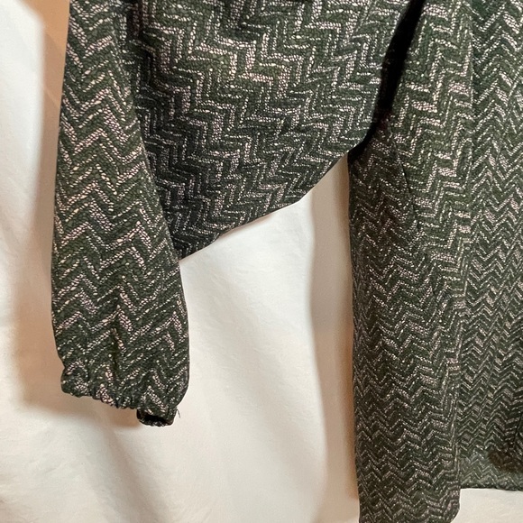 Fun 2 Fun EUC Stitch Fix XL/L Dark Green Blouse - Picture 3 of 6